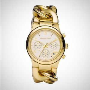 Michael Kors chain link gold watch